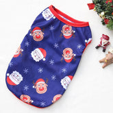 KUTKUT Christmas Style Pet Dog Shirt | Vest Sleeveless Santa Claus Printed Soft Texture T- Shirt for Yorkie, Maltese, Shih Tzu etc. - kutkutstyle
